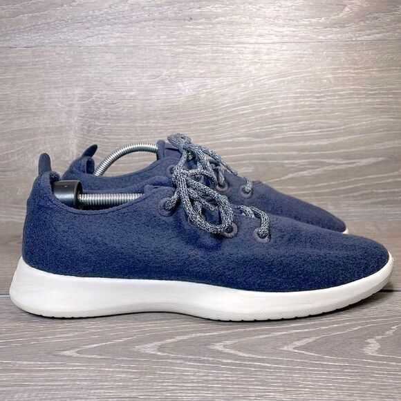 Allbirds Merino Wool Runners Mens Size 11 Tuke Midnight Cream Sneakers - Picture 1 of 12